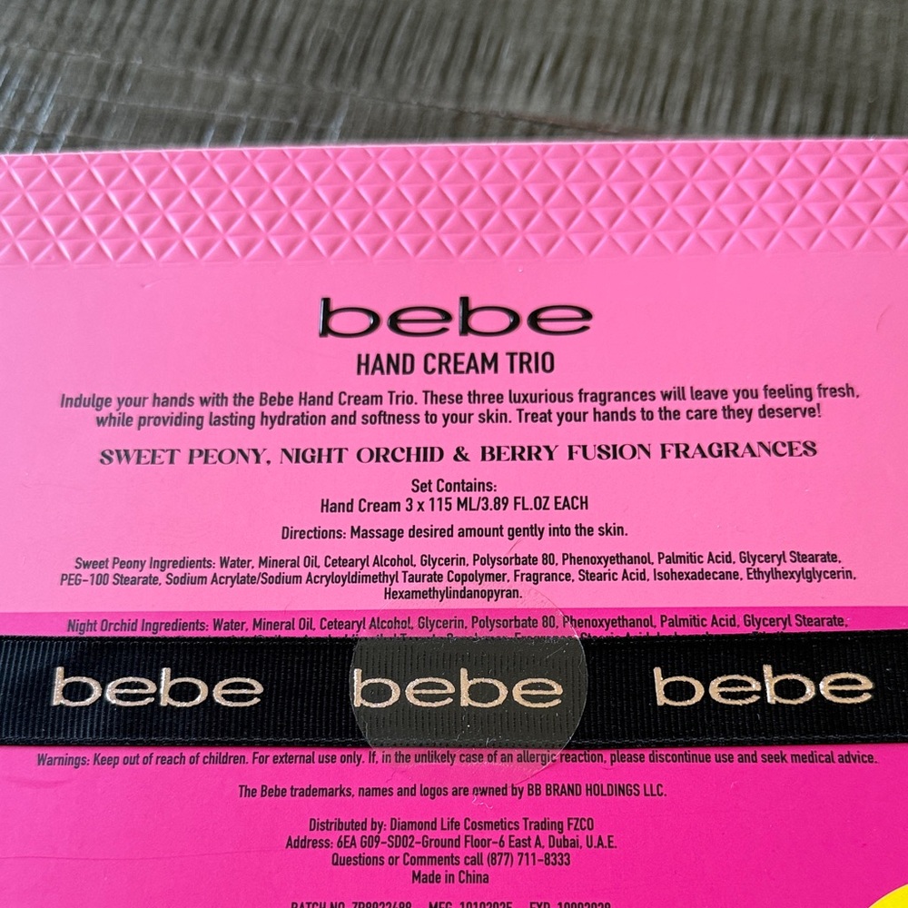 Bebe Hand Cream Trio Set - New!! - Picture 3 of 3